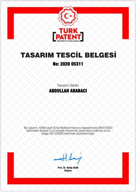 Tasarım Tescil Belgesi